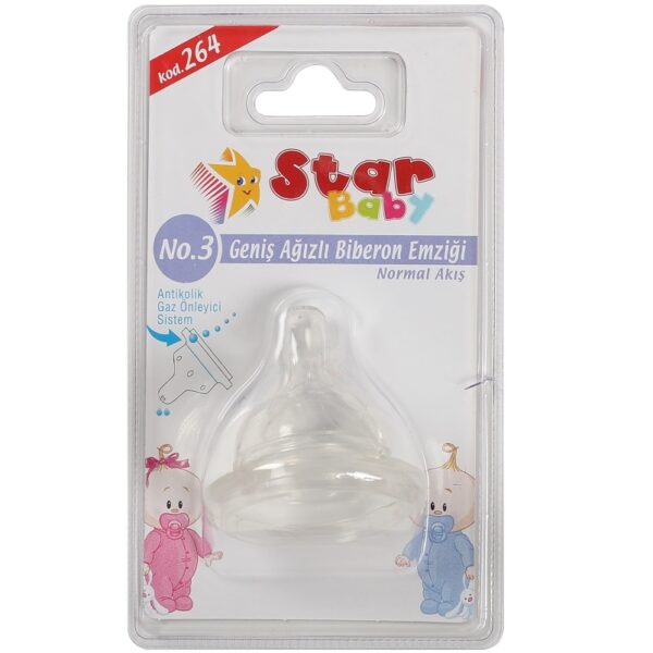 Geniş Ağızlı Biberon Emziği No:3
